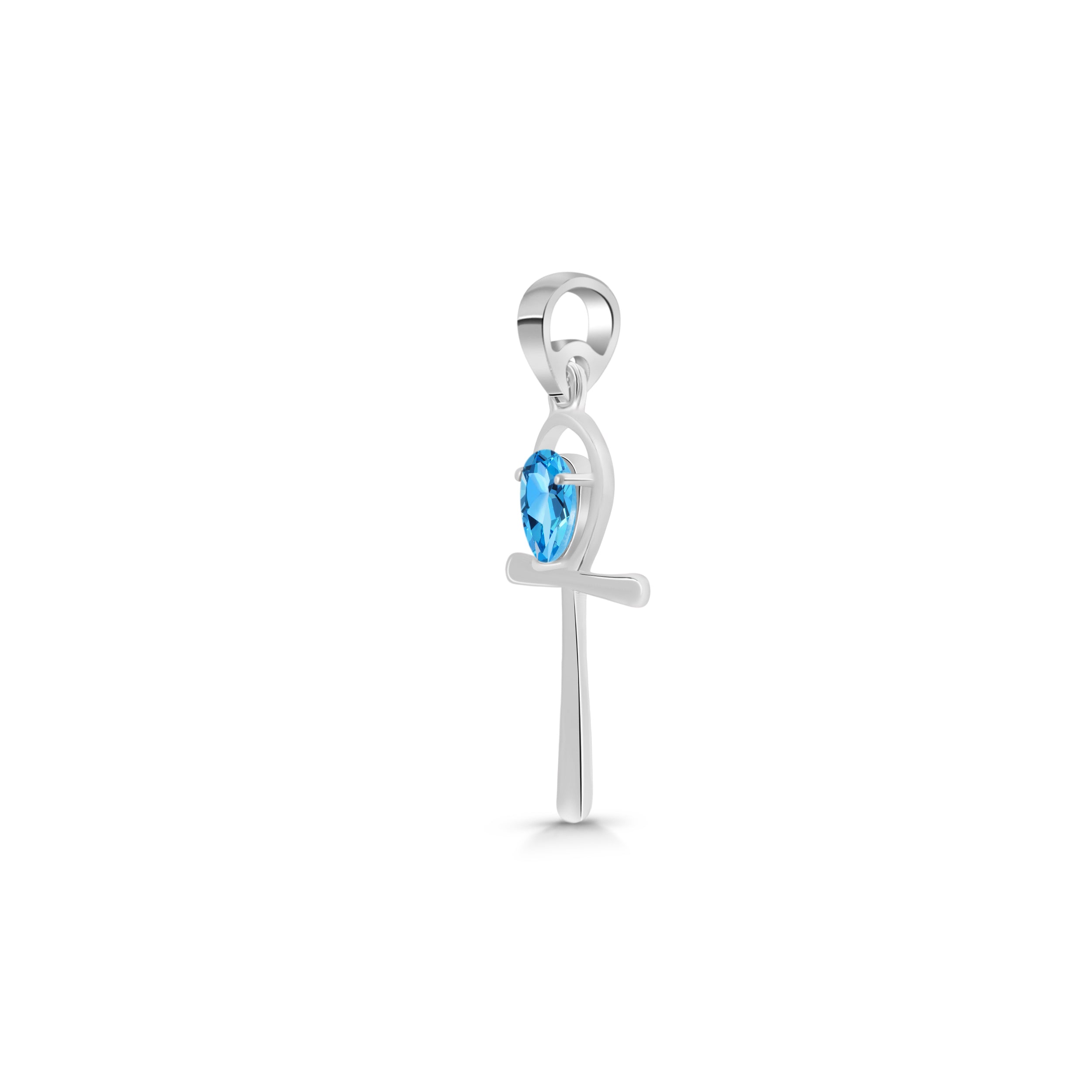 Swiss Blue Topaz Pendant-(SBTZ-SN-168.)